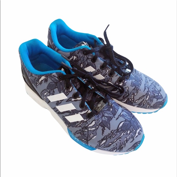 adidas Shoes - Adidas Torsion ZX FLUX Blue Black Running Shoes 7